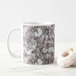Elegant Black & White Blommigt Coffee Mugg