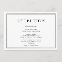 Elegant Black & White bröllop Mottagning