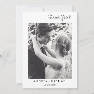 Elegant Black White Bröllop Photo Tack