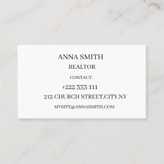 Elegant Black & White Business Card Visitkort