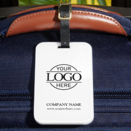 Elegant Black White Business Logo Employee Travel Bagagebricka