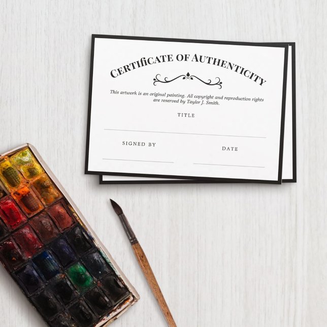 Elegant Black White Certificate of Authenticity (Skapare uppladdad)