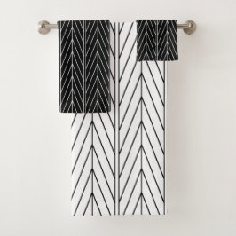 Elegant Black & White Chevron-design