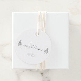 Elegant Black & White Chic Botanical Label Gåvor Etiketter