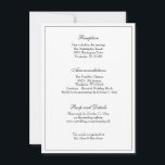 Elegant Black & White Classiding Wedding Reception Inbjudningar<br><div class="desc">Anpassa vår elegants svarta och vita bröllopsmottagning,  OSA och detaljförslutningskort. Alla texter och typsnitt kan ändras. Samordningen av inbjudningar,  förutom datum,  bröllopsfavörer och så vidare,  finns också i vår bröllop-svit i Ro Shoppe.</div>