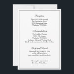 Elegant Black & White Classiding Wedding Reception Inbjudningar<br><div class="desc">Anpassa vår elegants svarta och vita bröllopsmottagning,  OSA och detaljförslutningskort. Alla texter och typsnitt kan ändras. Samordningen av inbjudningar,  förutom datum,  bröllopsfavörer och så vidare,  finns också i vår bröllop-svit i Ro Shoppe.</div>