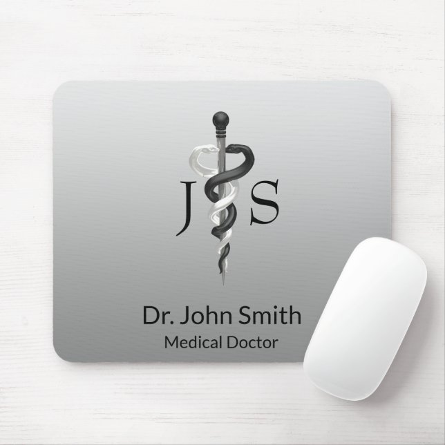 Elegant Black White Classy Noble Medical Asclepius Musmatta (Med mus)