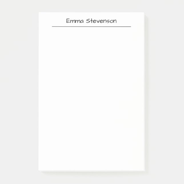 Elegant Black & White Handwriting Professional Post-it Block (Framsida)