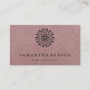 Elegant Black & white Lotus Flower Logotyp Yoga Visitkort