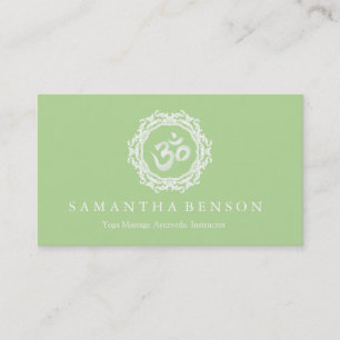 Elegant Black & white Mandala Art Logotyp Yoga Visitkort