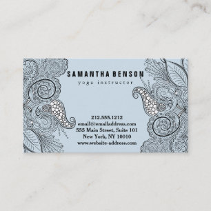 Elegant Black & white Mandala Art Logotyp Yoga Visitkort
