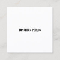 Elegant Black White Minimalist Modern Sleek Plain