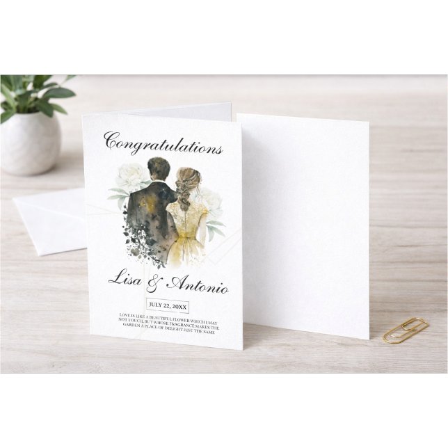 Elegant Black & White Minimalist Wedding Inbjudningar (Skapare uppladdad)