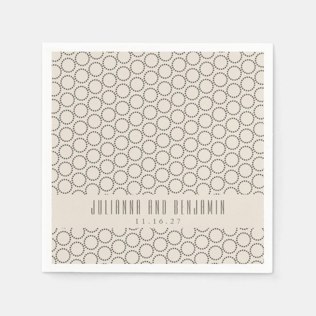 Elegant Black White, mitten av århundradet, Mod Pe Pappersservett (Framsidan)