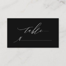 Elegant Black White Modern Script Monogram Bröllop