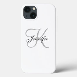 ELEGANT BLACK WHITE MONOGRAM NAMN