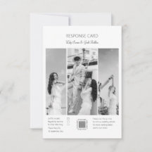 Elegant Black & White Photo Collage bröllop