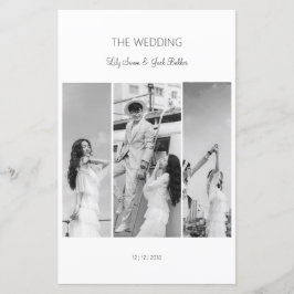 Elegant Black & White Photo Collage Menu