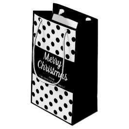 Elegant Black White Polka dots God jul