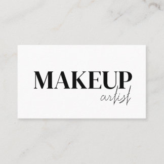 Elegant black &white QR Code makeup artist  Visitkort