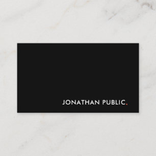 Elegant Black White Red Modern Clean Template Cool Visitkort