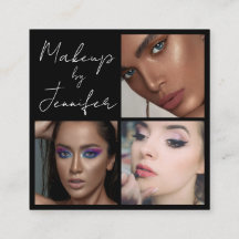 Elegant Black White Script 3 Photo Makeup