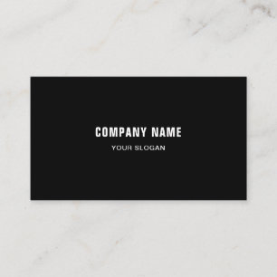 Elegant Black White Simple Company Professionell Visitkort