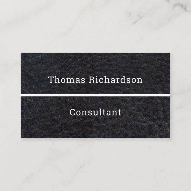 Elegant Black & White Simple Template Consultant Visitkort (Framsida)