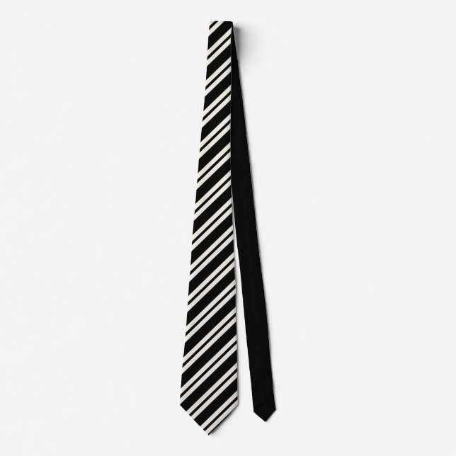 Elegant black &white stripes groomsmen wedding slips (Framsida)