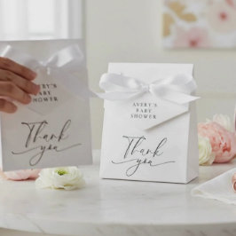 Elegant Black White Thank You Presentaskar