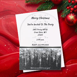 Elegant Black with Silver Accents Christmas Party