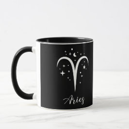 Elegant Black Zodiac-tecken Mugg