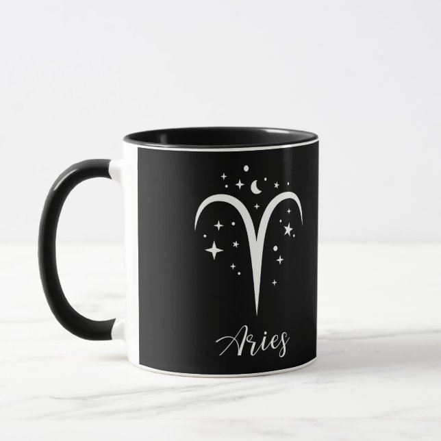 Elegant Black Zodiac-tecken Mugg (Vänster)