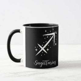 Elegant Black Zodiac-tecken Mugg