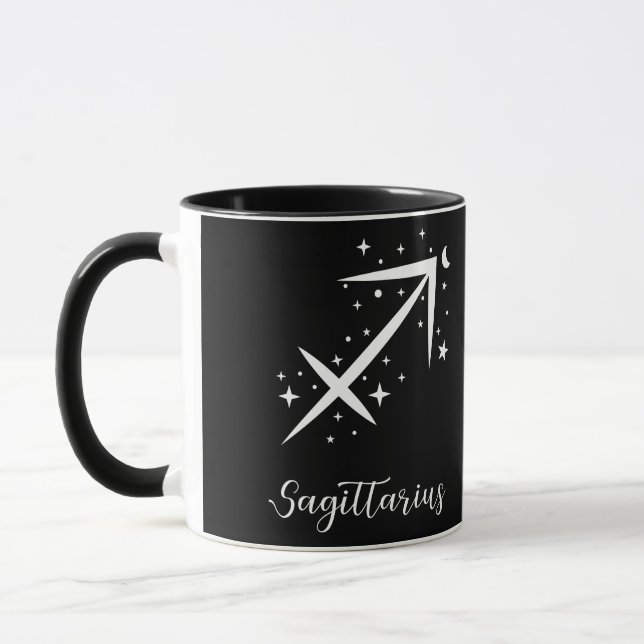 Elegant Black Zodiac-tecken Mugg (Vänster)
