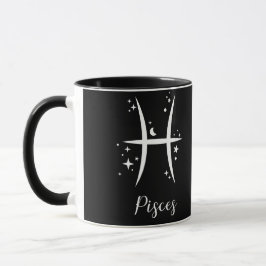 Elegant Black Zodiac-tecken Mugg