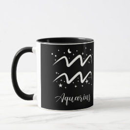 Elegant Black Zodiac-tecken Mugg