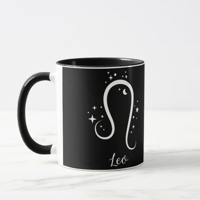 Elegant Black Zodiac-tecken Mugg (Vänster)