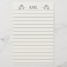 Elegant bladmonogram Personlig rad