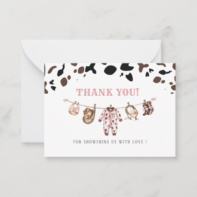 Elegant Blåfärgat blått band Babyduschnr Anteckningskort (Framsida)