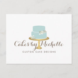 Elegant blåkummel med Blommigtar Kakadekoration Vykort