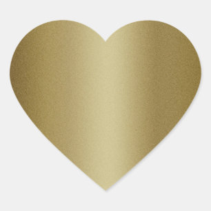 Elegant Blank Guld Glitter Sälar Hjärtformat Klistermärke
