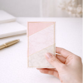 Elegant Blank Loyalty Card – Blush & Gold Design Lojalitetskort