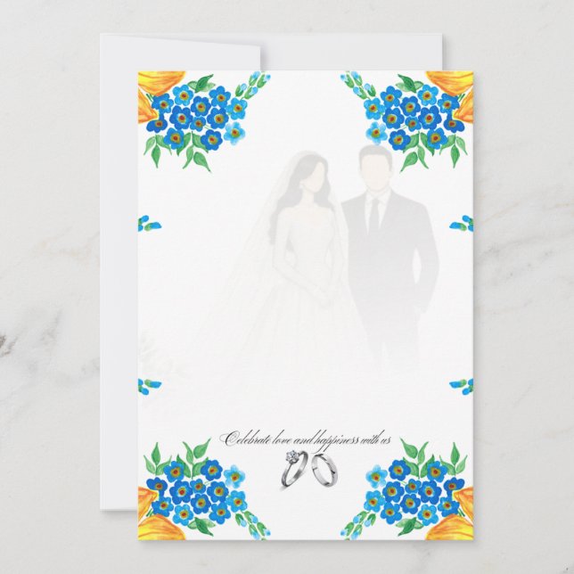 Elegant Blank Wedding Invitation – Fully Customiza Inbjudningar (Framsida)