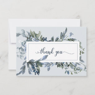 Elegant Blått Blommigt Utandning Tack