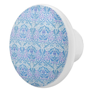 Elegant Blått Blommönster Knopp