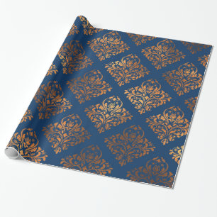 Elegant Blått kopparfilter för Guld Presentpapper
