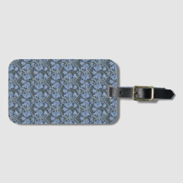 Elegant Blått Vattenfärg Blommönster Bagagebricka