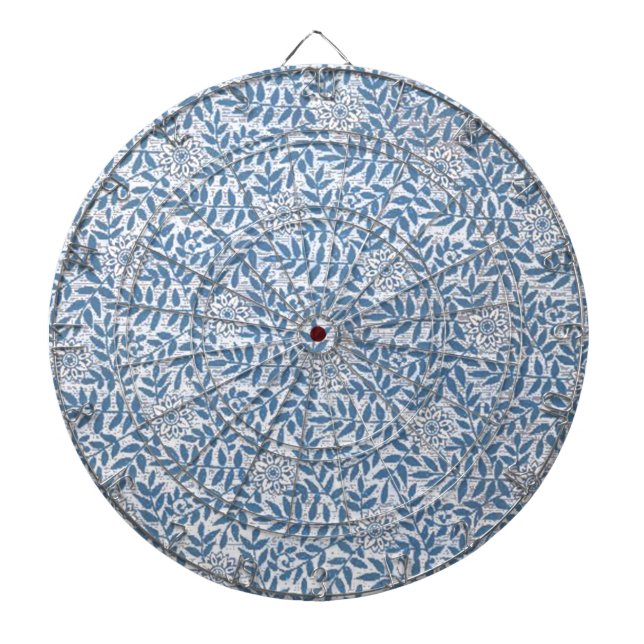 ELEGANT BLÅTTBLOMMIGT DARTTAVLA (Framsidan)
