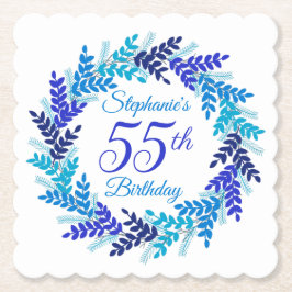 Elegant Blåutandning 55: e födelsedagen Papper Und Underlägg Papper
